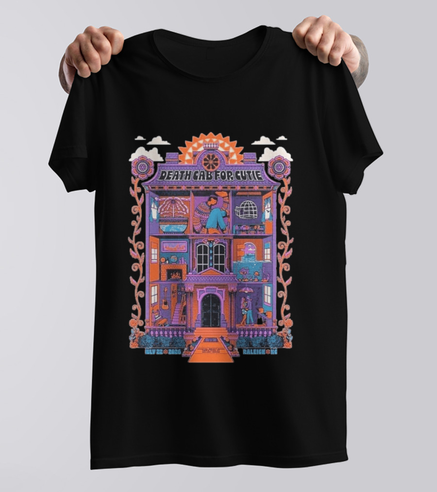 Death Cab For Cutie At Coastal Credit Union Music Park Walnut Creek Raleigh July 22 2026 T-Shirt