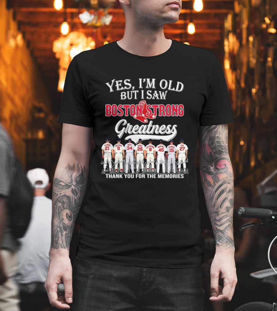 Boston Strong Baseball Legends Thank You For The Memories T-Shirt