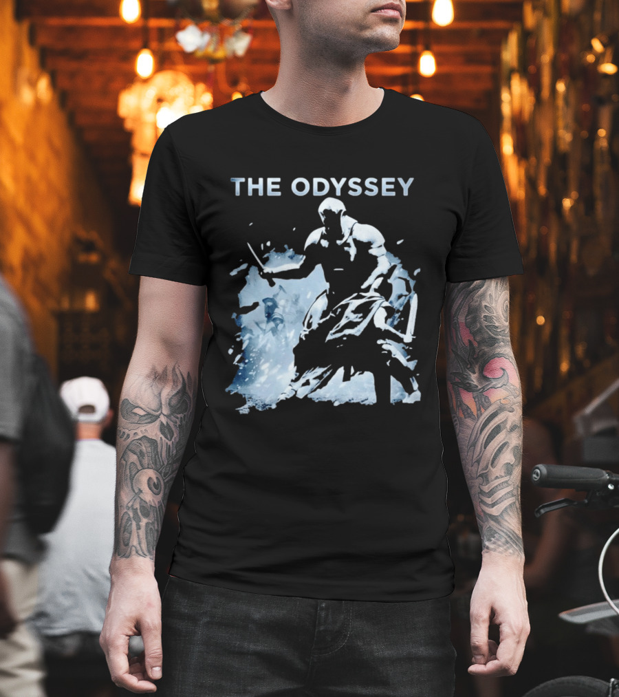 The Odyssey Warrior Dual Blade Combat Hooded Adventure T-Shirt