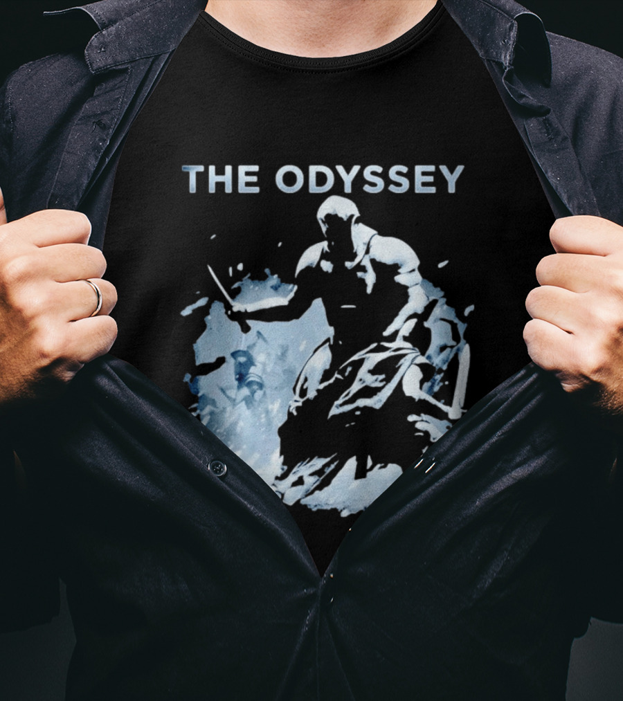 The Odyssey Warrior Dual Blade Combat Hooded Adventure T-Shirt
