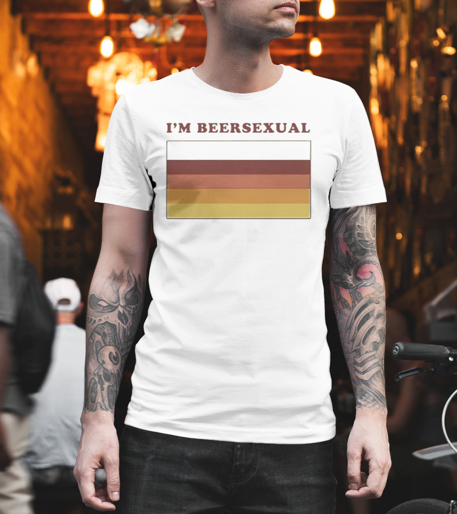 I'm Beersexual Beer Pride Flag Stripes T-Shirt