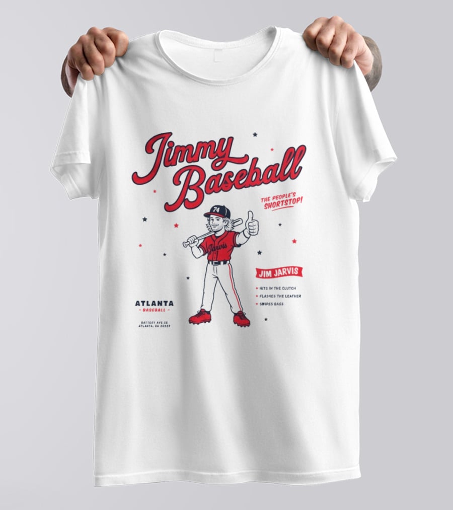 Jimmy Baseball The People's Shortstop Atlanta Braves Star Player Jarvis T-Shirt