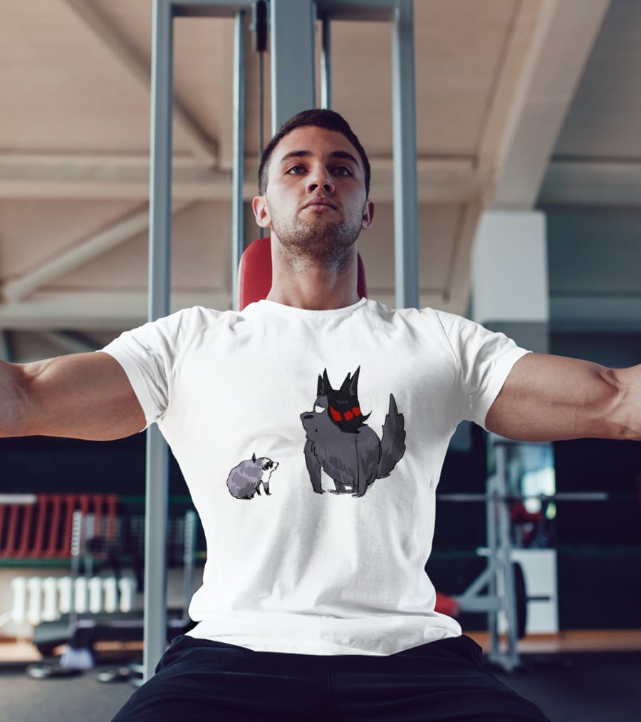 Mr Looper And Jimothy Raccoon Cartoon Funny Animal Characters T-Shirt