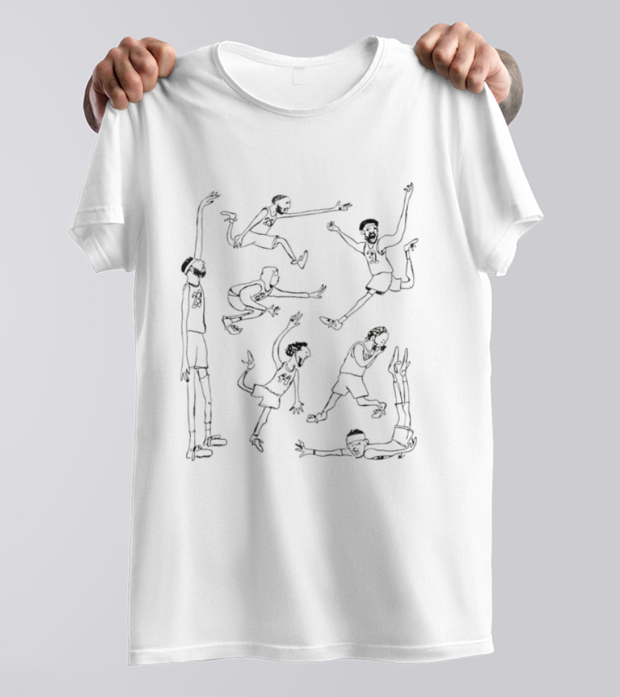 New York Knicks Basketball Players NBA 2026 Sketch T-Shirt