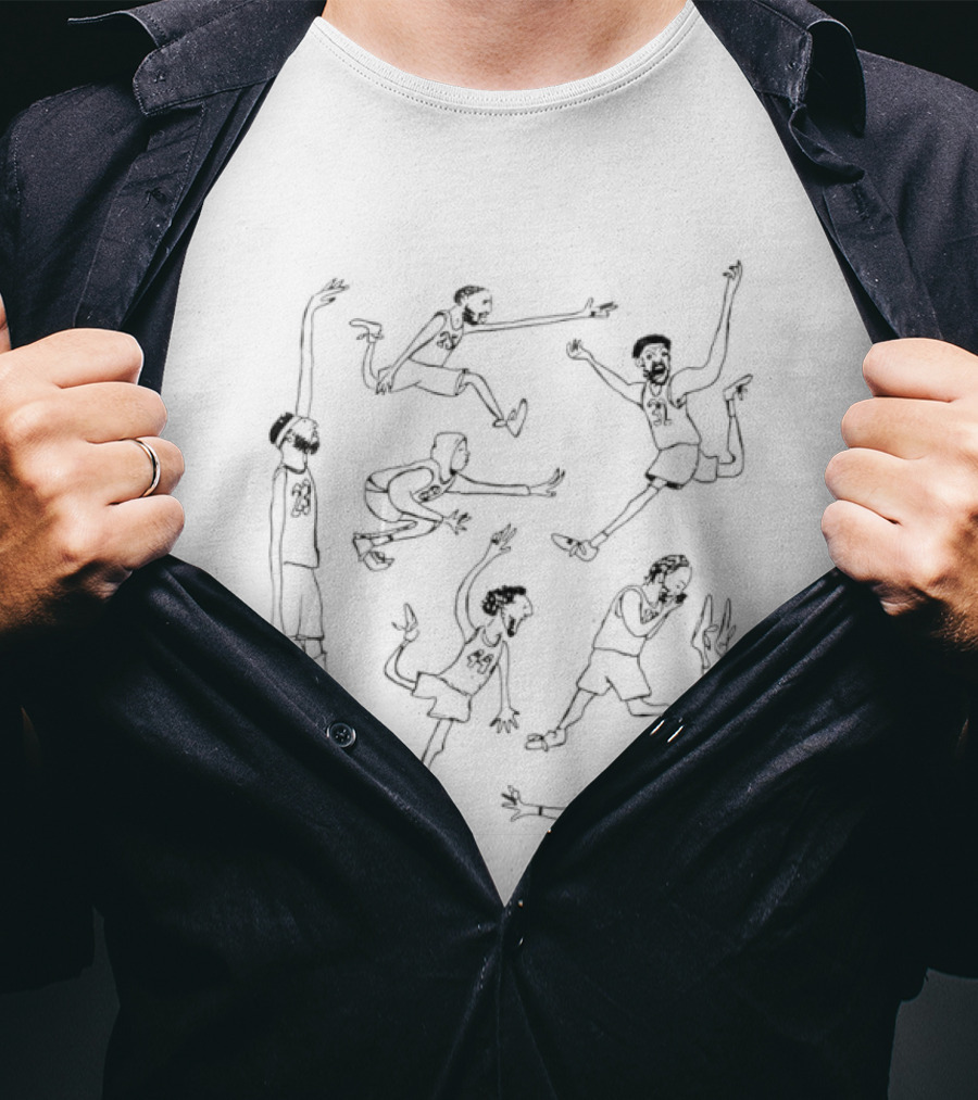 New York Knicks Basketball Players NBA 2026 Sketch T-Shirt