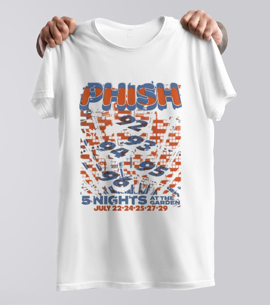 Phish Five Nights At Madison Square Garden New York City July 22 To 29 2026 Fourth Edition Knicks T-Shirt