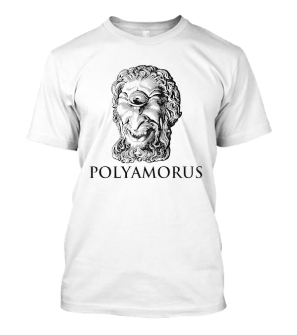 Polyamorus Cyclops Mythological Legend Black And White T-Shirt