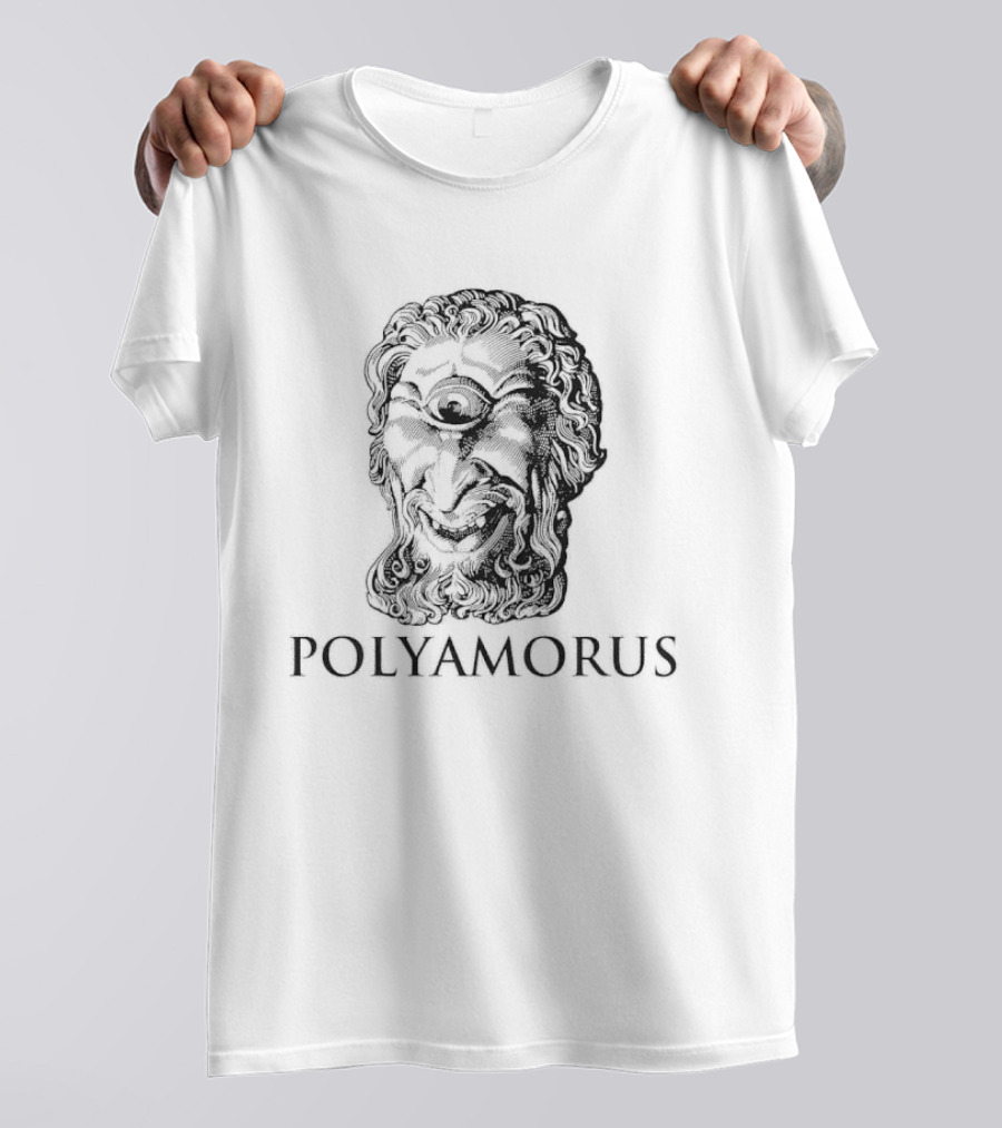 Polyamorus Cyclops Mythological Legend Black And White T-Shirt