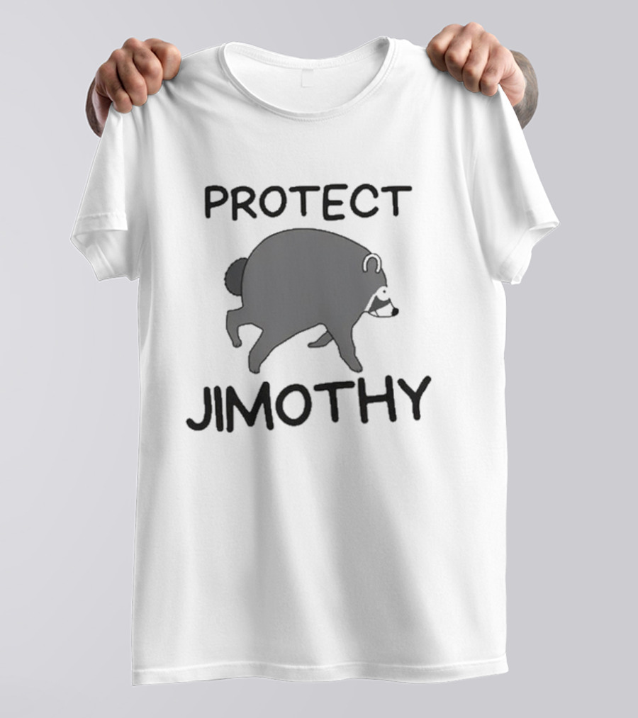 Protect Jimothy Raccoon Cute Cartoon Animal T-Shirt