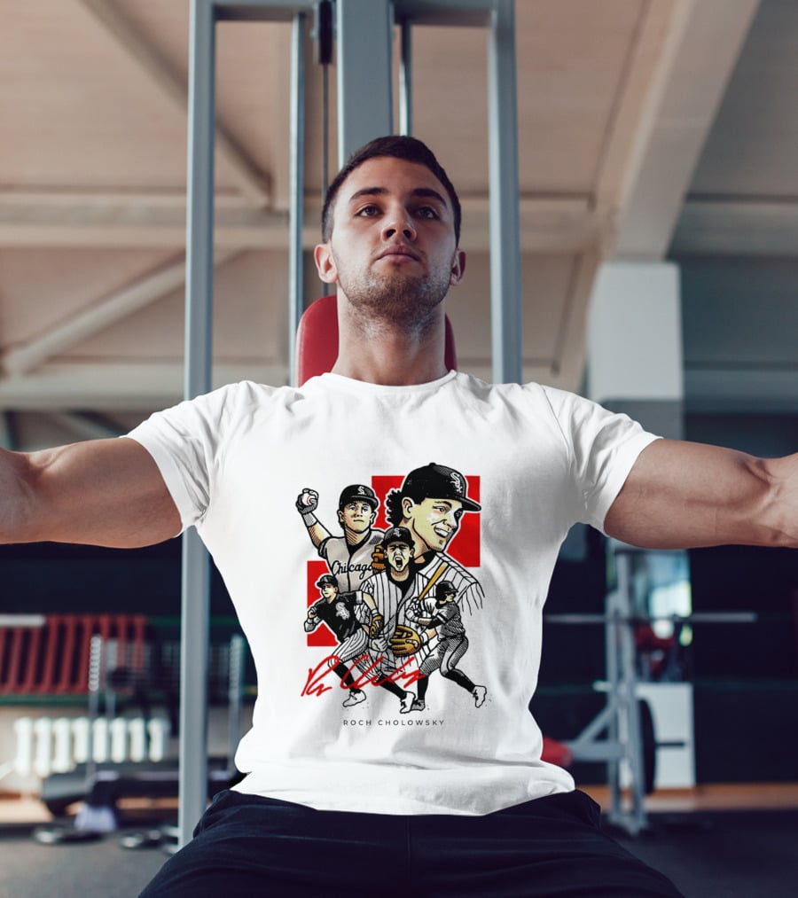Roch Cholowsky Chicago White Sox Player Artwork Collage T-Shirt