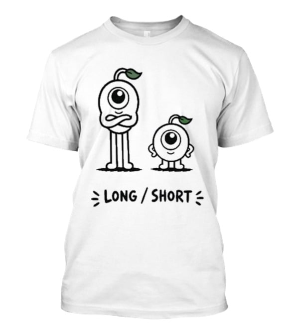 Standx Long Short Cute Monsters One Eyed Characters With Leaf Antennas T-Shirt