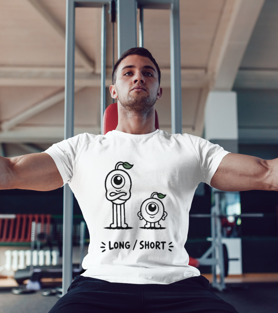 Standx Long Short Cute Monsters One Eyed Characters With Leaf Antennas T-Shirt