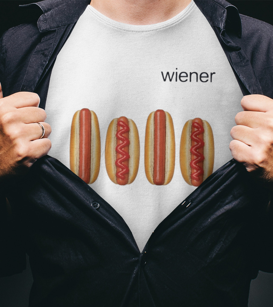 Wiener Hot Dog Ketchup Food Iconic Snack T-Shirt