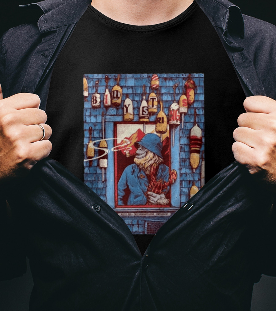 Billy Strings Portland ME 2026 Night 2 Event Cross Insurance Arena July 25 Dan Dippel Coastal Fisherman T-Shirt