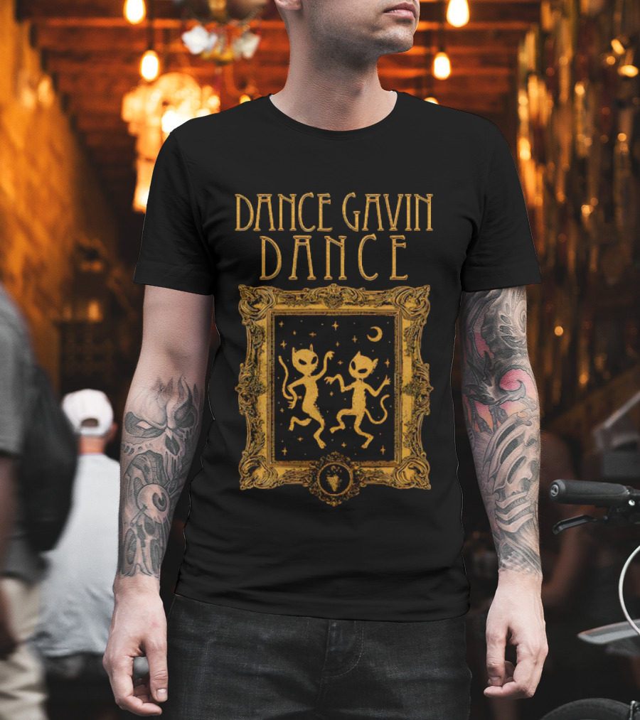 Dance Gavin Dance Alien Cats Framed Celestial Dance T-Shirt