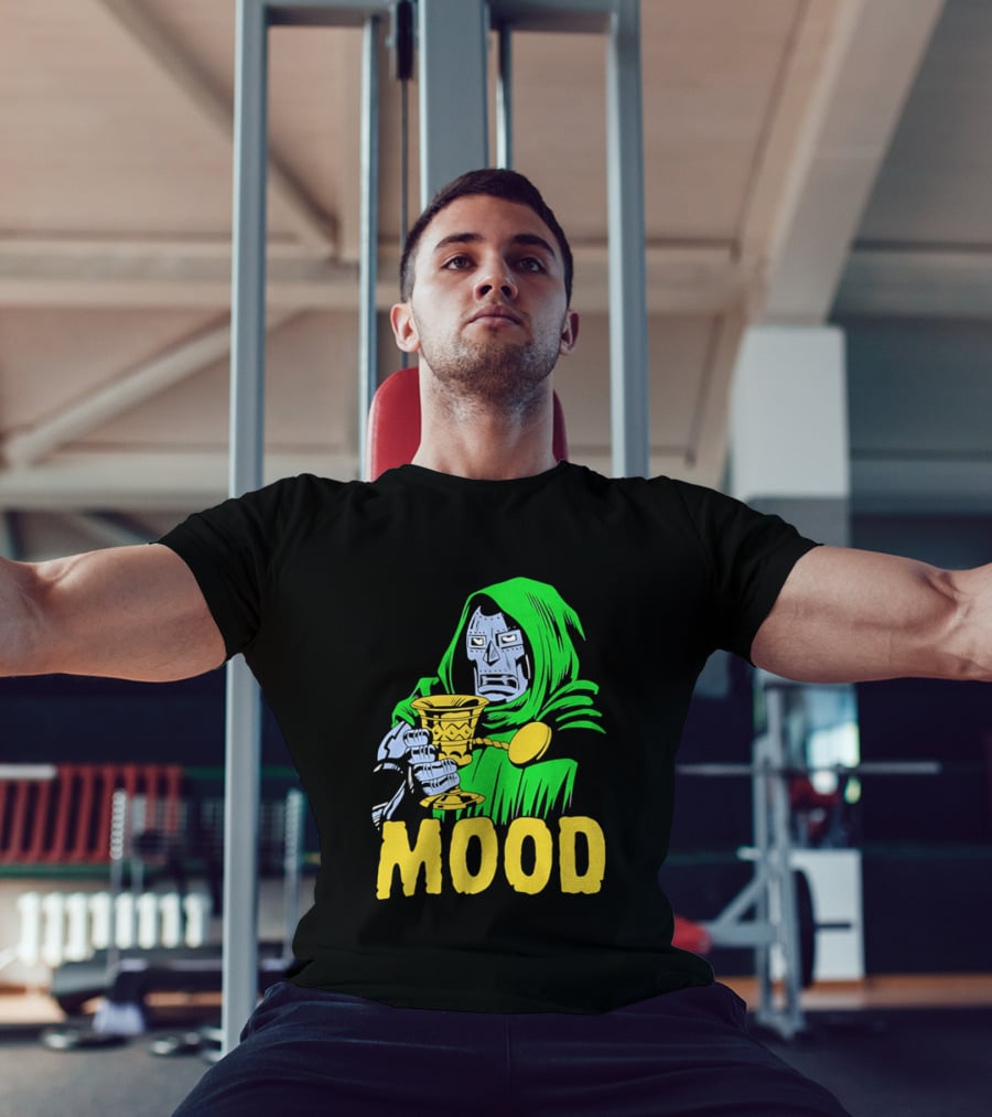 Doom Mood Green Cloaked Character Holding Goblet T-Shirt