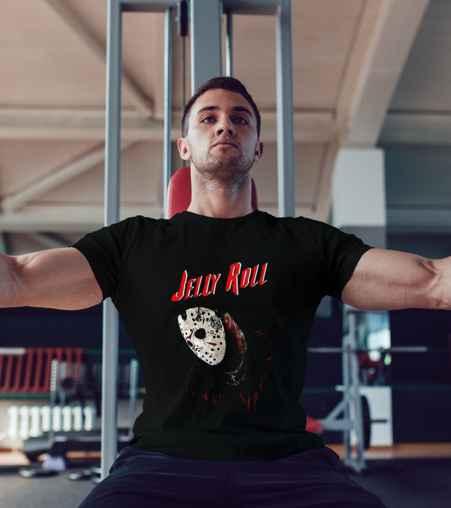 Jelly Roll Horror Mask Halloween T-Shirt