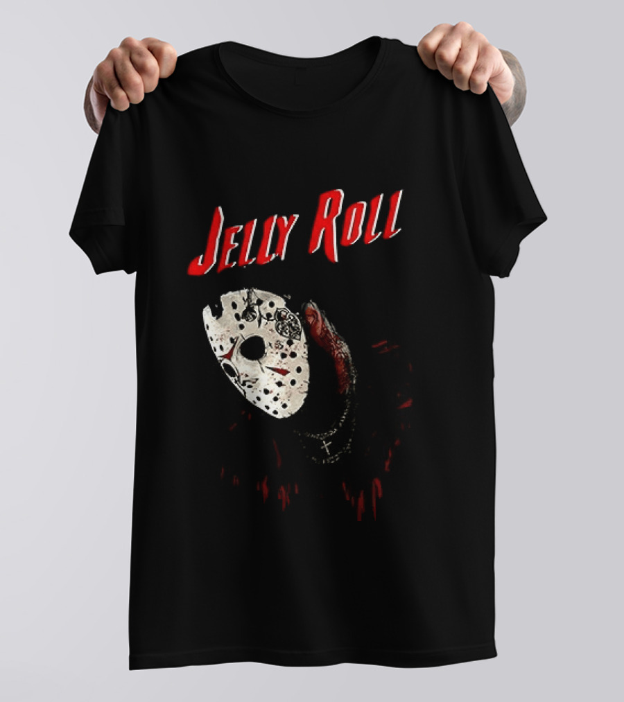 Jelly Roll Horror Mask Halloween T-Shirt