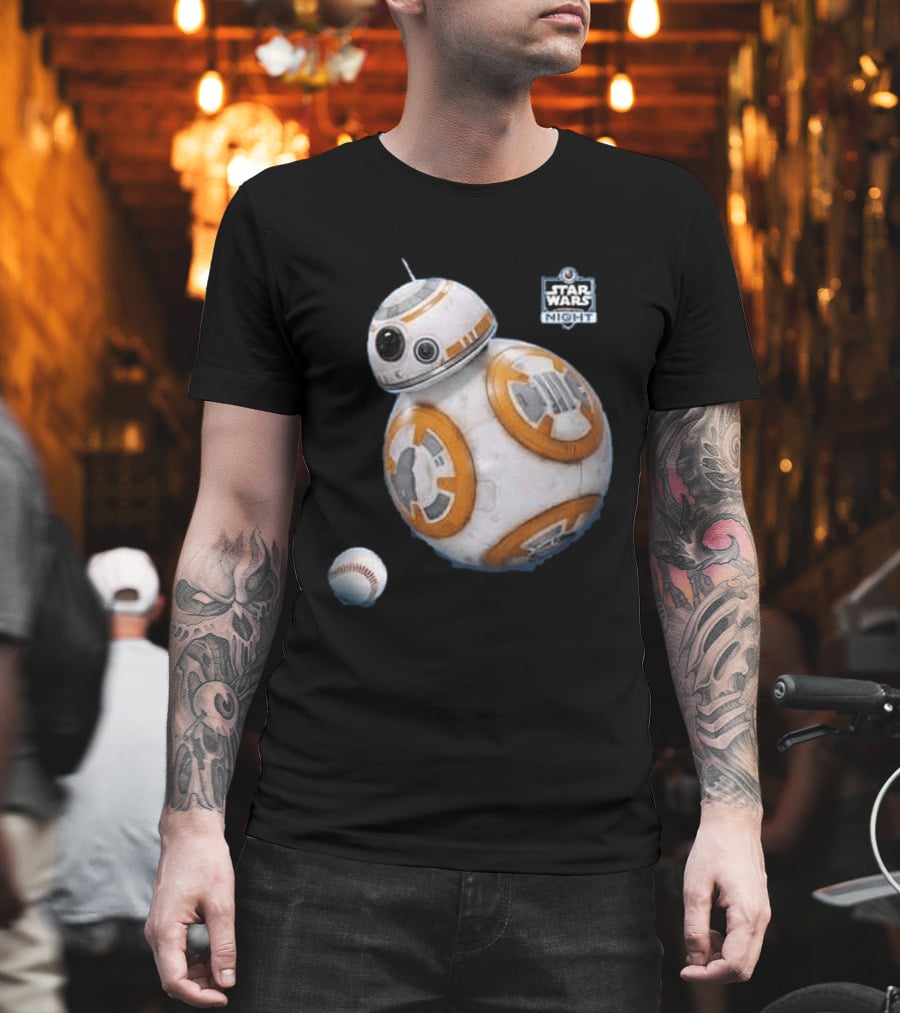 Star Wars Night BB 8 Baseball Event T-Shirt
