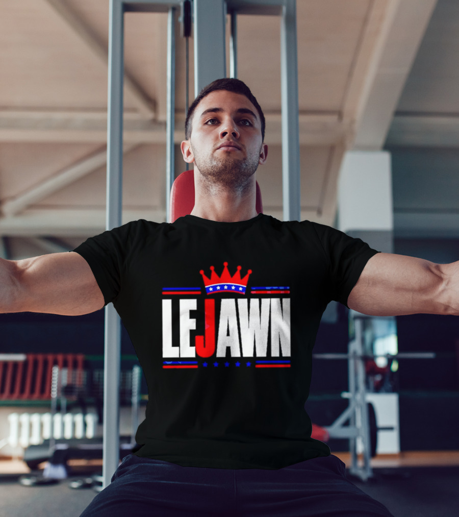 LeJawn Philadelphia Stars Crown Red Blue Stripes T-Shirt