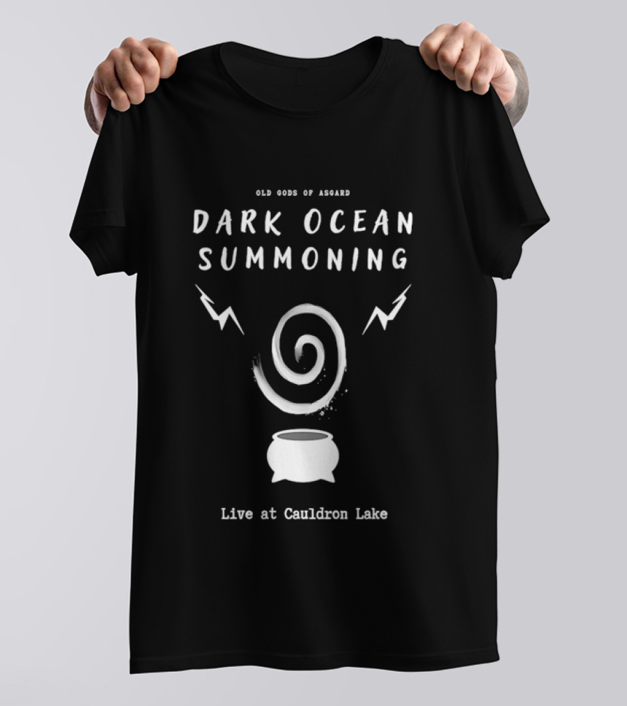 Old Gods Of Asgard Dark Ocean Summoning Live At Cauldron Lake T-Shirt