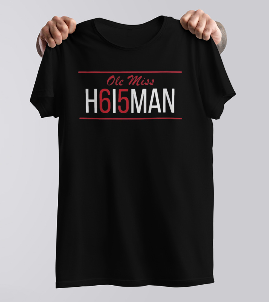 Ole Miss H615MAN 2026 Heisman Trophy Candidate Football T-Shirt