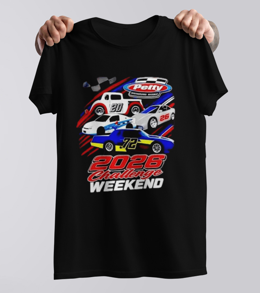 Petty International Raceway 2026 Challenge Weekend Race Cars 20 26 72 T-Shirt