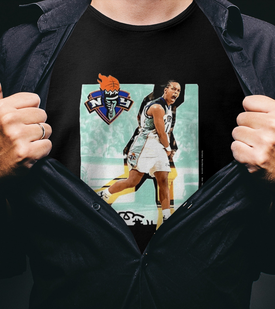 WNBA Legends Teresa Weatherspoon New York Liberty SLAM T-Shirt