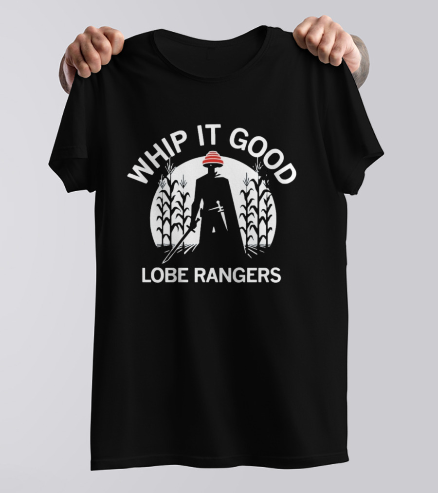 Whip It Good Lobe Rangers Cornfield Silhouette Red Hat T-Shirt
