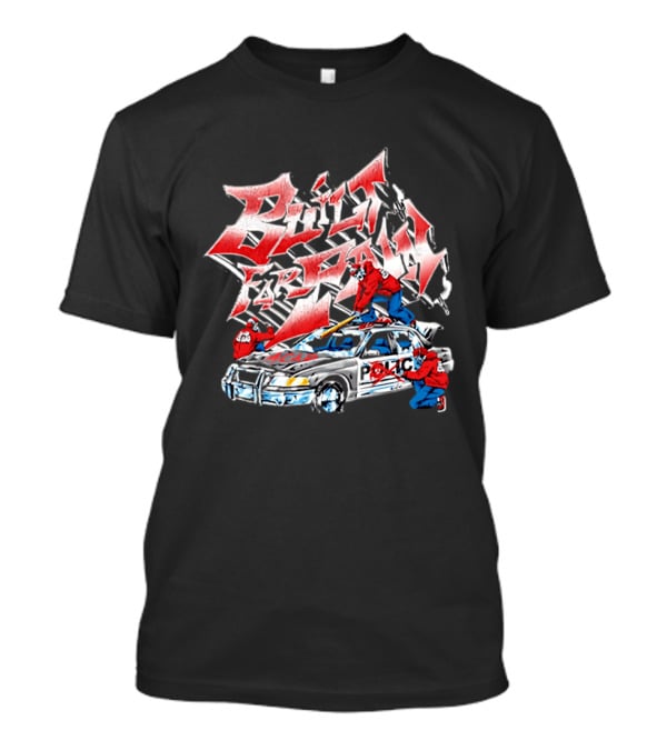 Zuko Built For Pain Police Car Destruction Graffiti T-Shirt