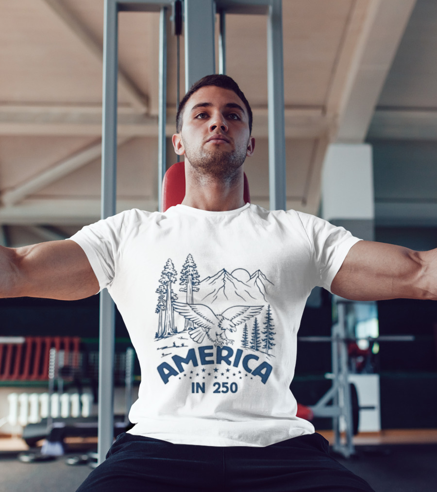 America In 250 Eagle Mountains Trees Nature T-Shirt