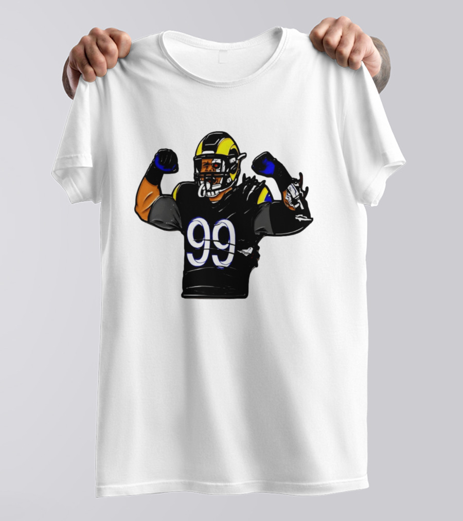 Los Angeles Rams Cyborg Player Cyber Beast 99 Football T-Shirt