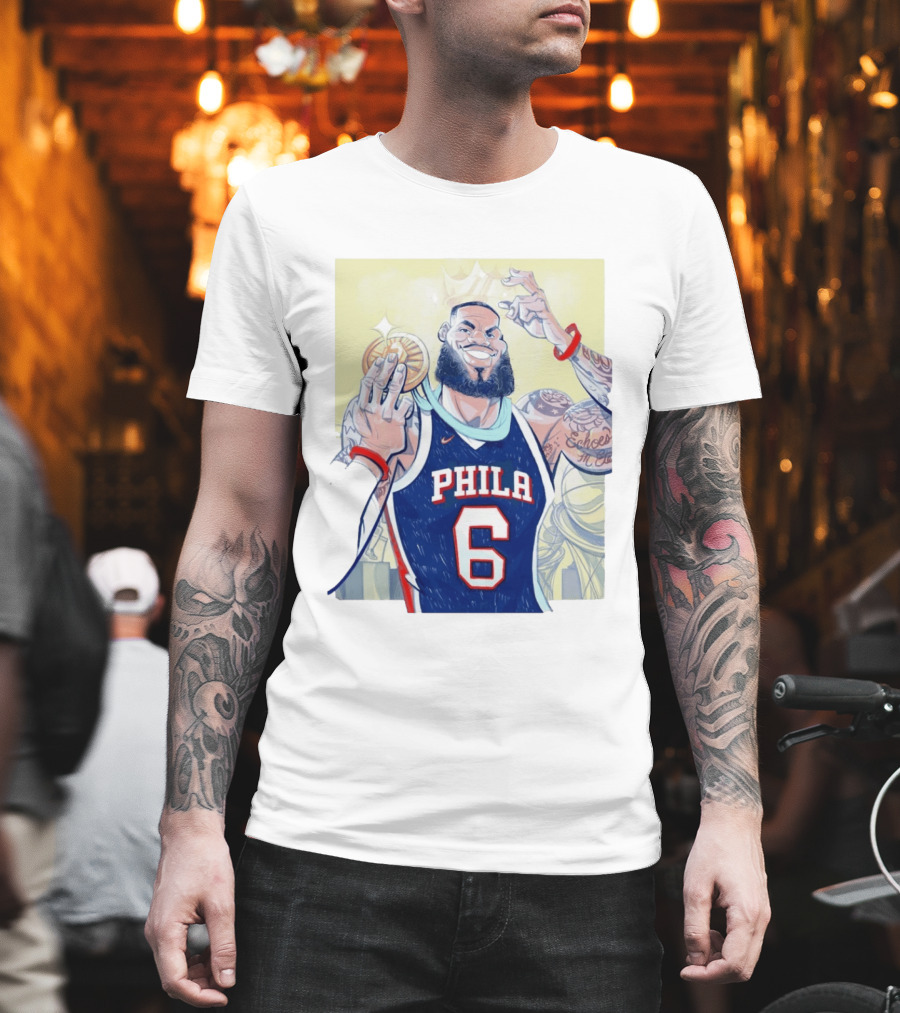 LeBron James Phila 6 Caricature NBA T-Shirt