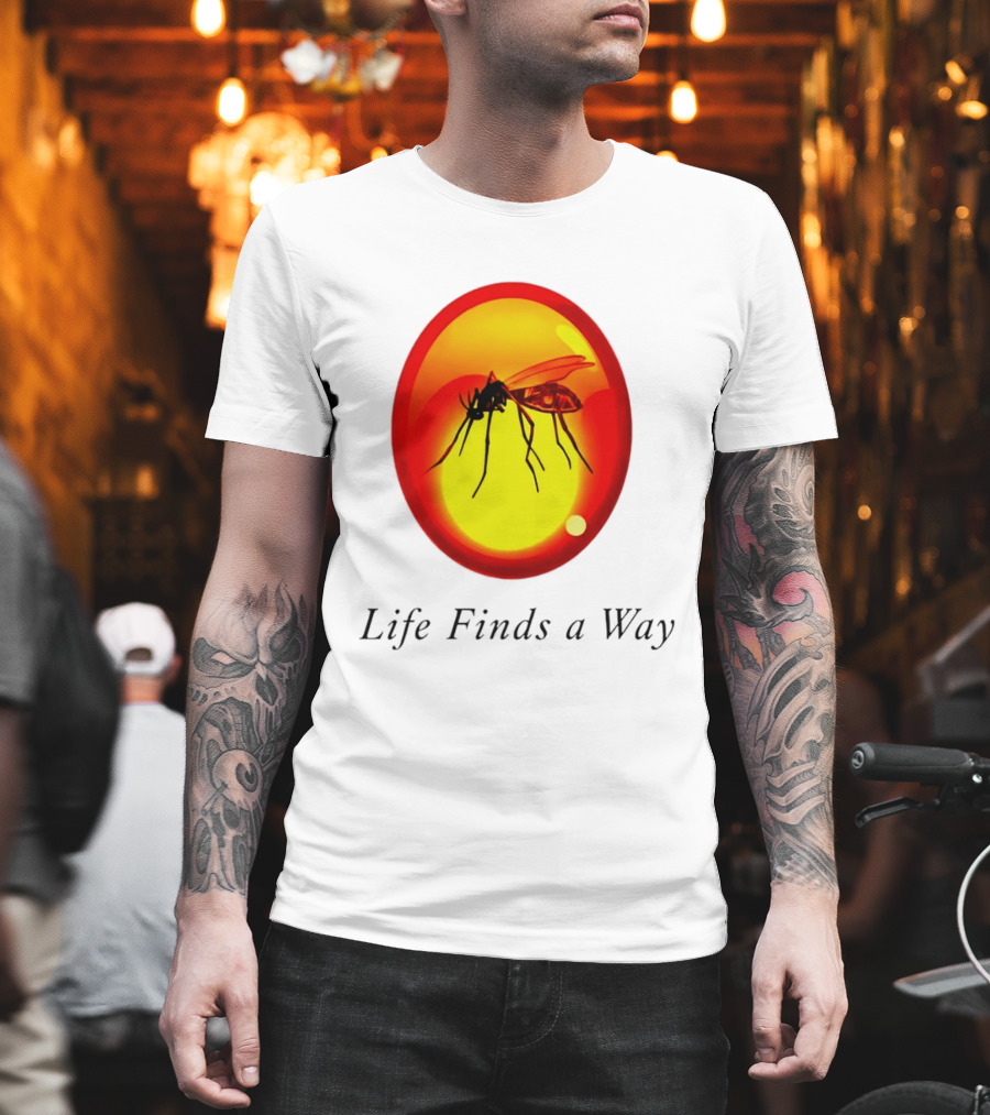 Mosquito In Amber Life Finds A Way Jurassic Park T-Shirt