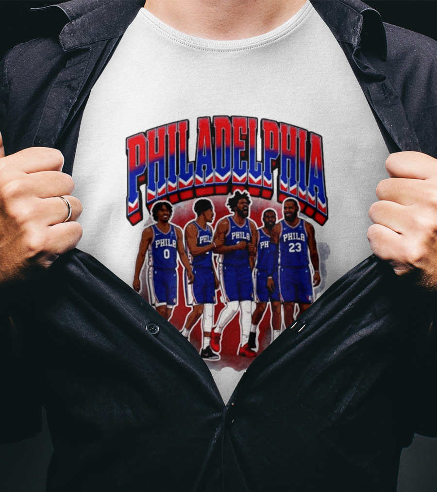 Philadelphia Basketball Starting 5 PHILA 23 0 T-Shirt