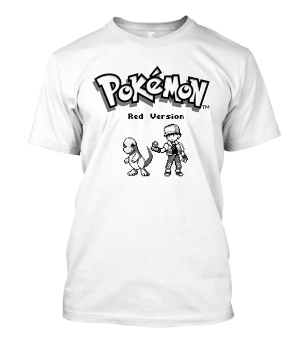 Pokémon Red Version 30th Anniversary 8 Bit Game T-Shirt
