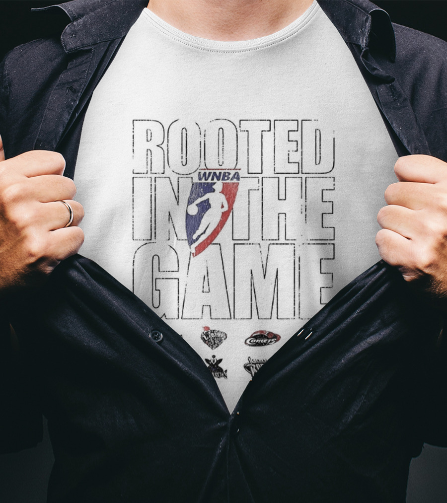 Rooted In The Game WNBA 2027 Basketball Iconic Red And Blue T-Shirt