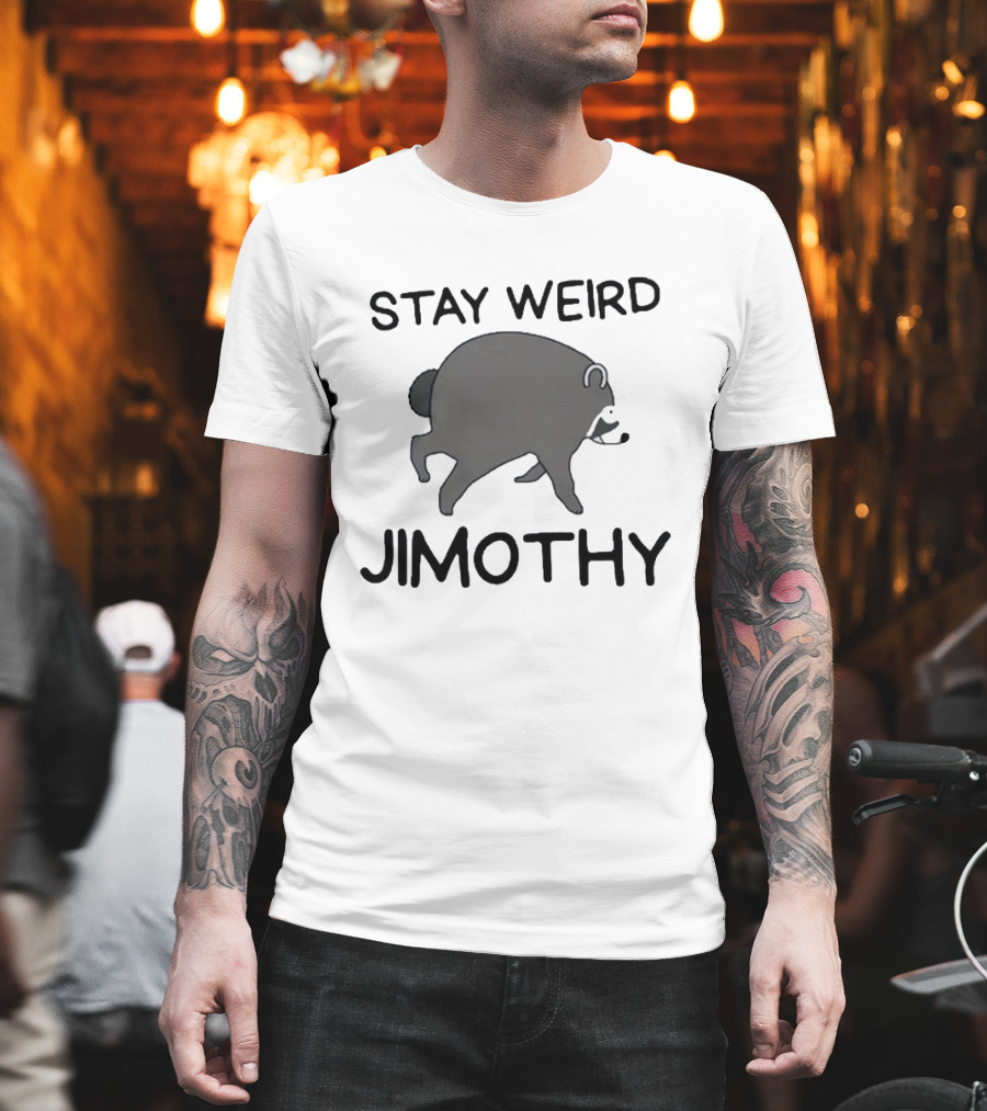 Stay Weird Jimothy Raccoon Retro Vibe T-Shirt