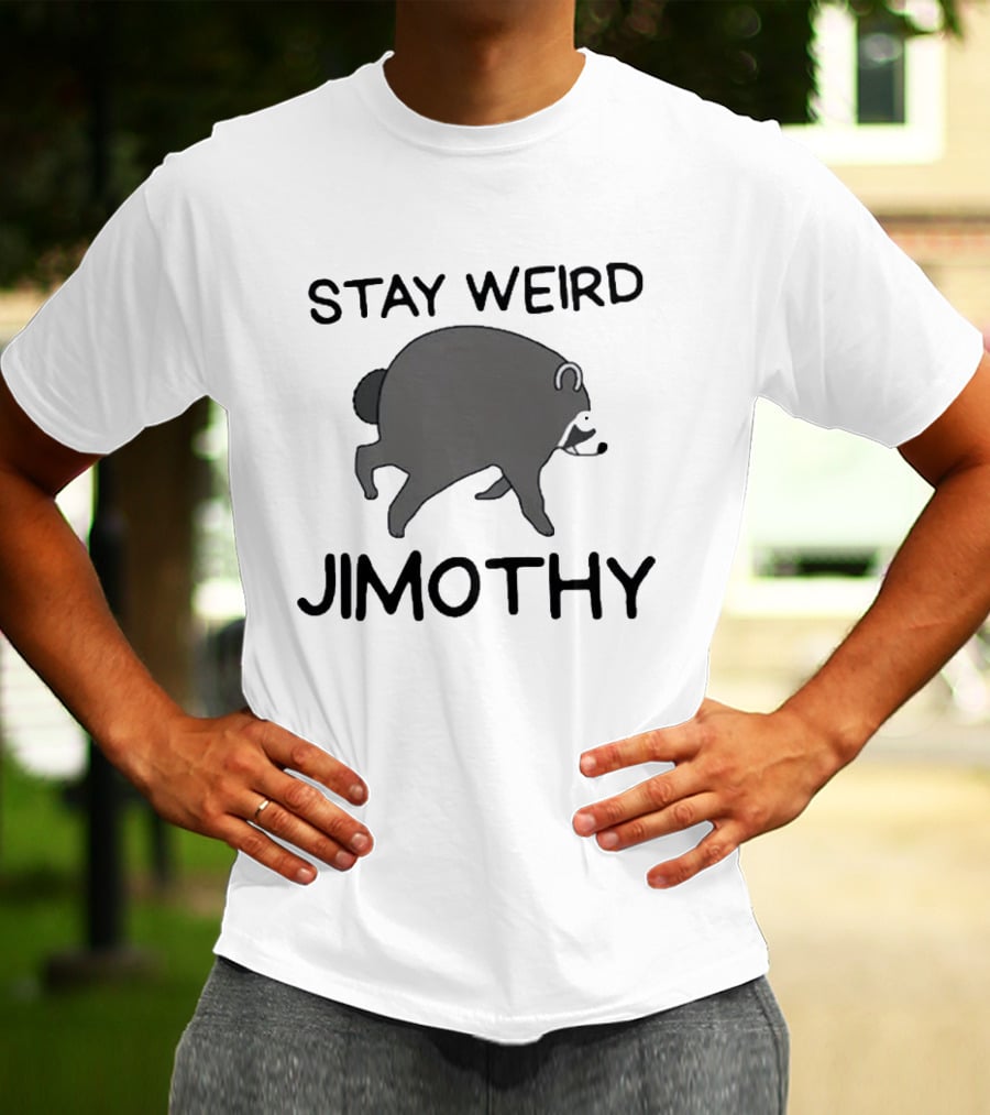 Stay Weird Jimothy Raccoon Retro Vibe T-Shirt