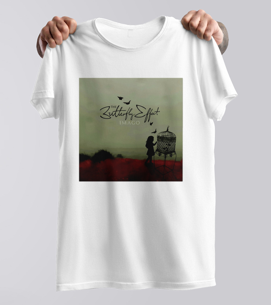The Butterfly Effect IMAGO Silhouette With Birdcage And Butterflies T-Shirt