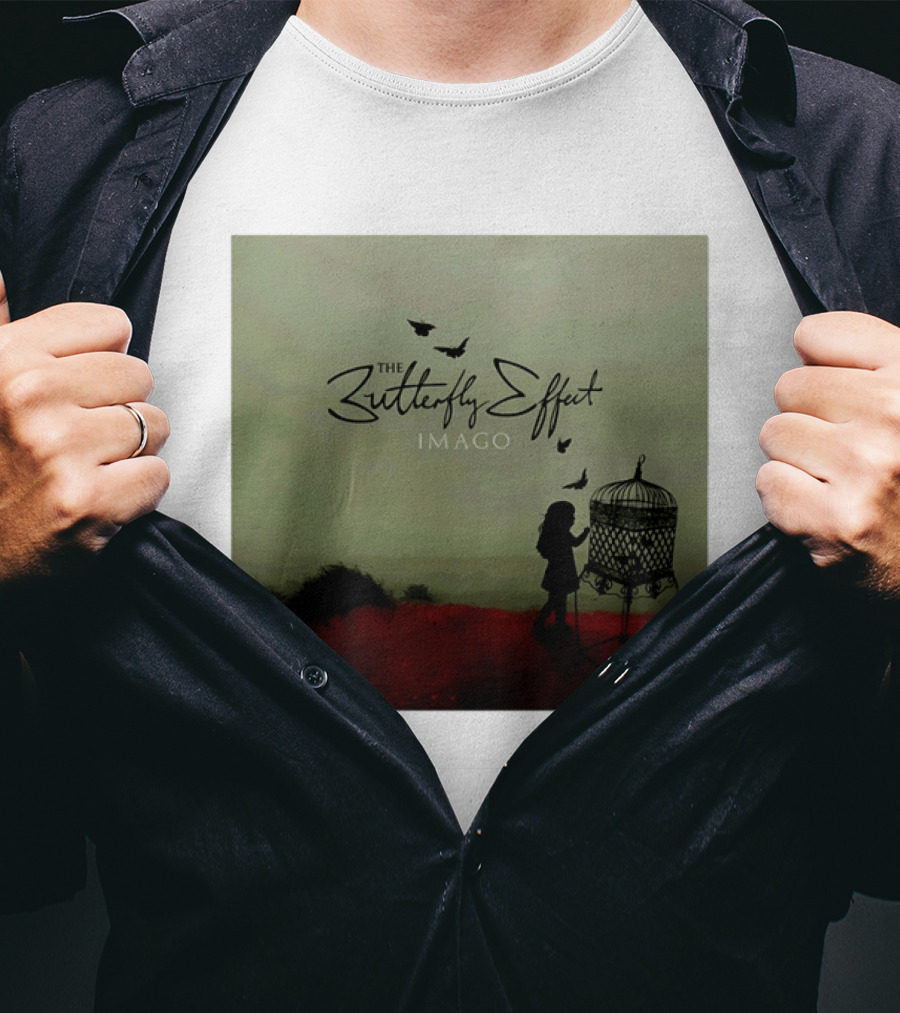 The Butterfly Effect IMAGO Silhouette With Birdcage And Butterflies T-Shirt