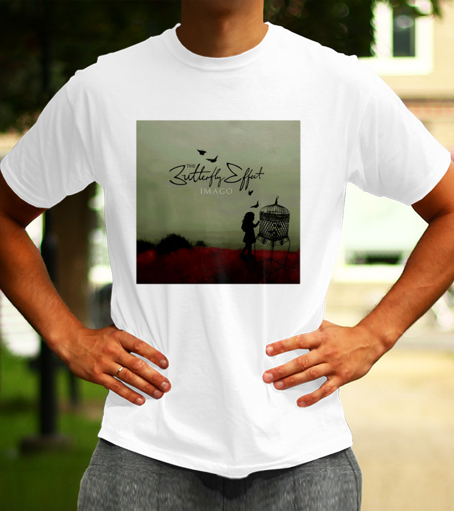 The Butterfly Effect IMAGO Silhouette With Birdcage And Butterflies T-Shirt