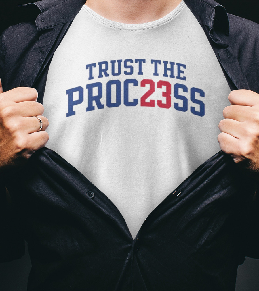 TRUST THE PROC23SS Basketball 23 Blue Red T-Shirt