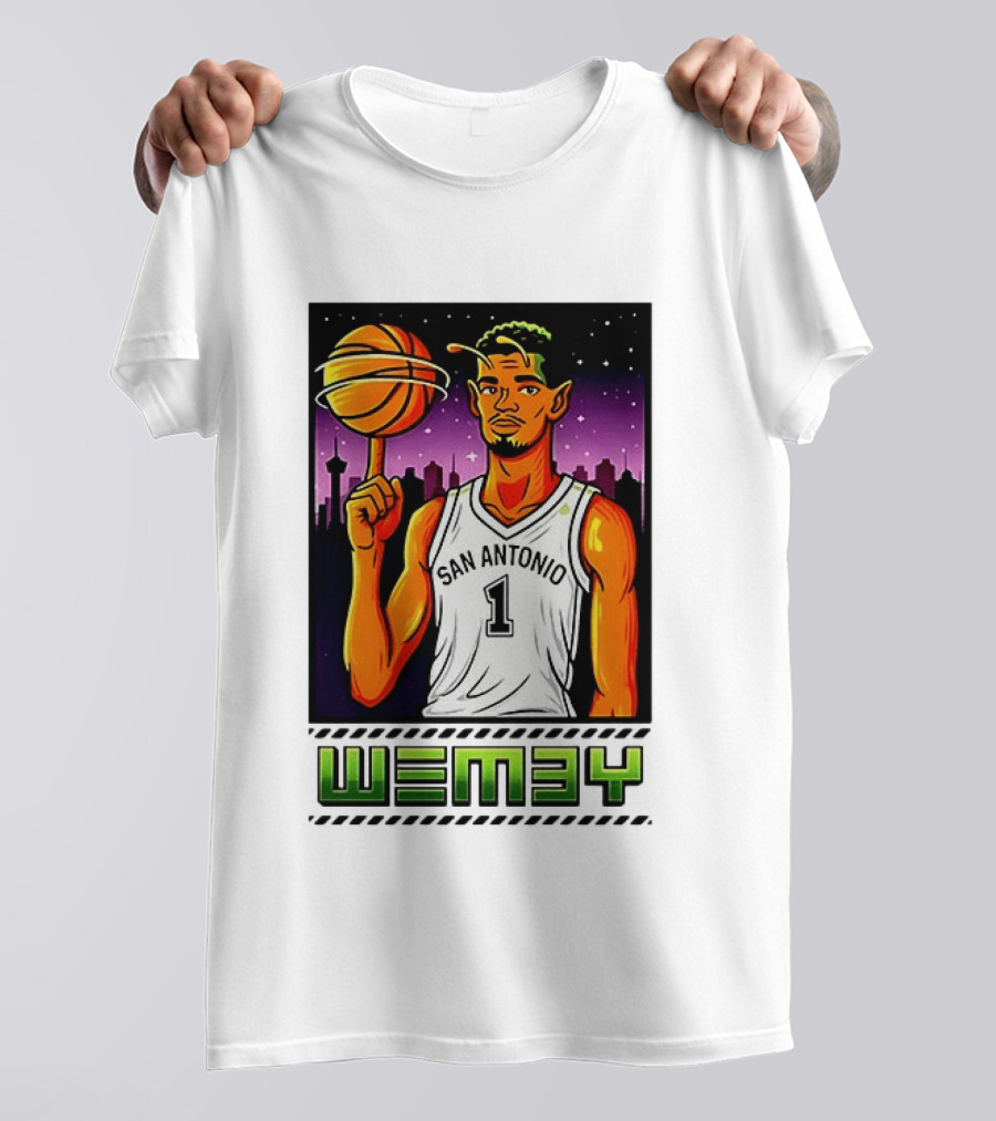 Wemby No 1 San Antonio Basketball Alien T-Shirt