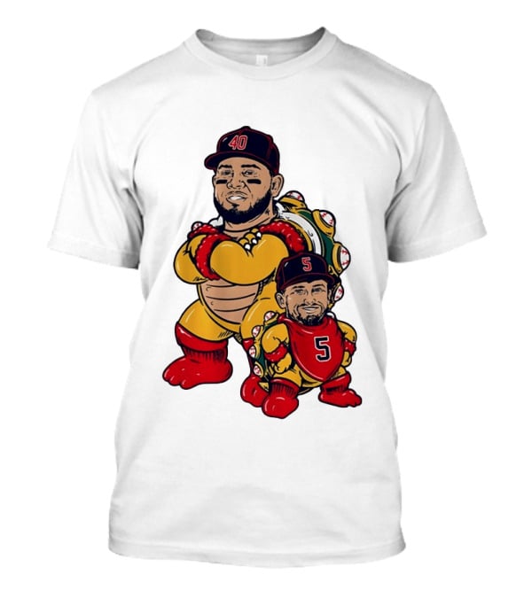 Bowser And Mini Bowser Willson Contreras Caleb Durbin Boston Red Sox T-Shirt