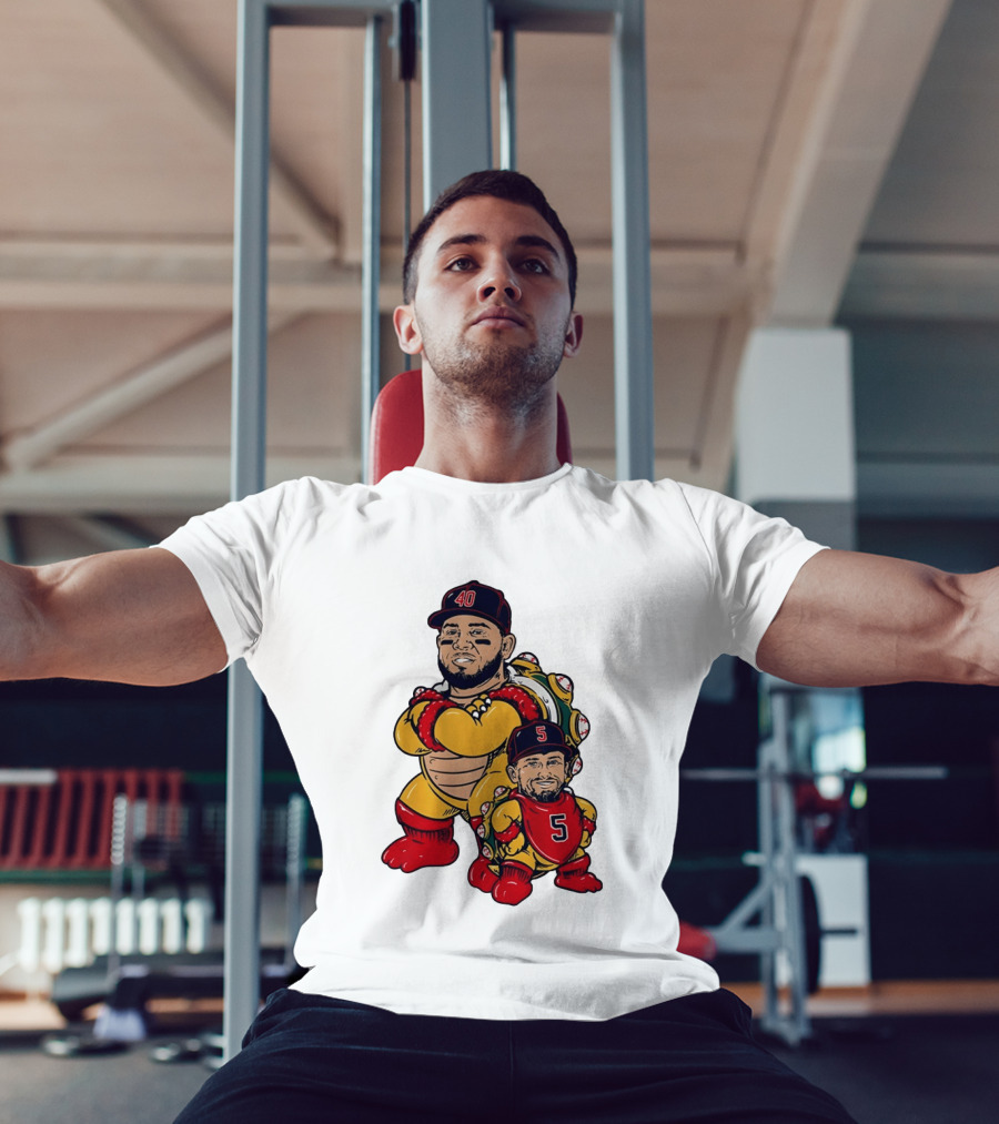 Bowser And Mini Bowser Willson Contreras Caleb Durbin Boston Red Sox T-Shirt