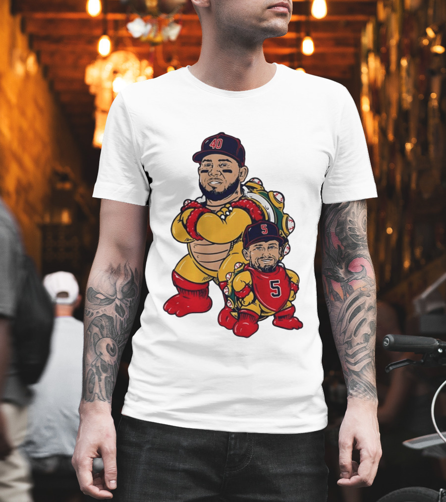 Bowser And Mini Bowser Willson Contreras Caleb Durbin Boston Red Sox T-Shirt