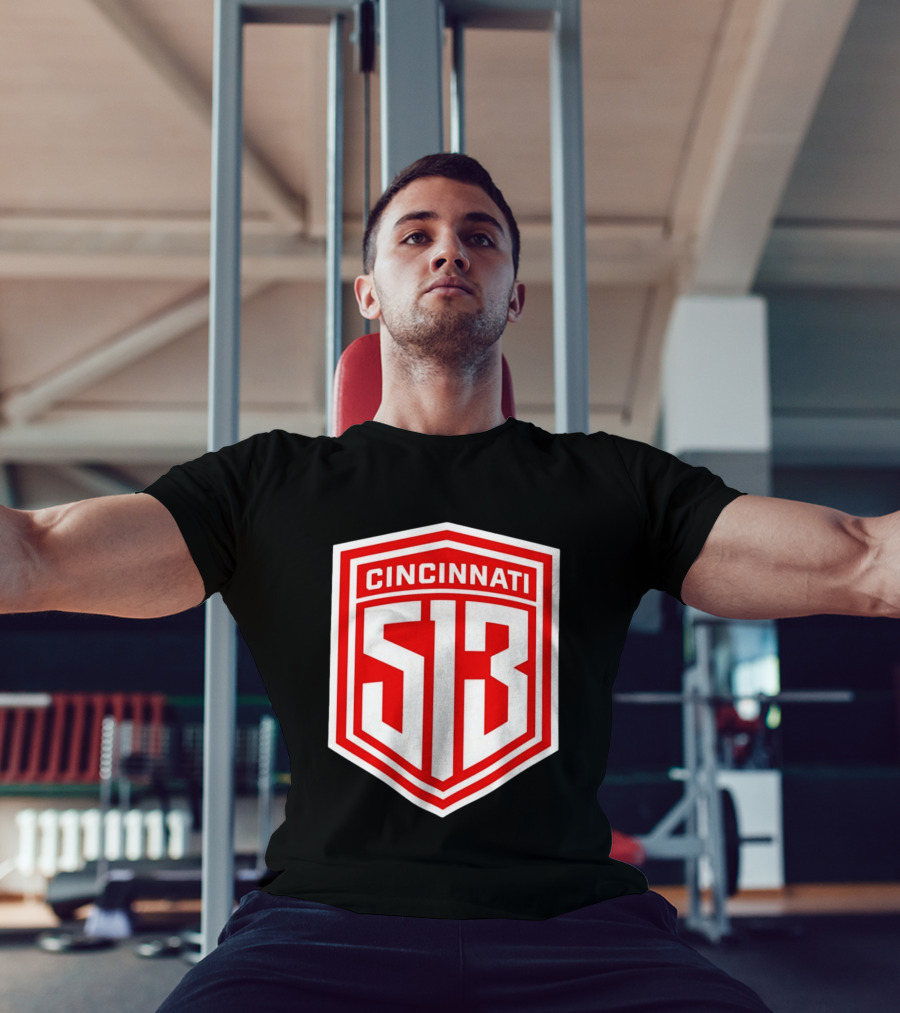 Cincinnati 513 Shield Emblem Area Code T-Shirt
