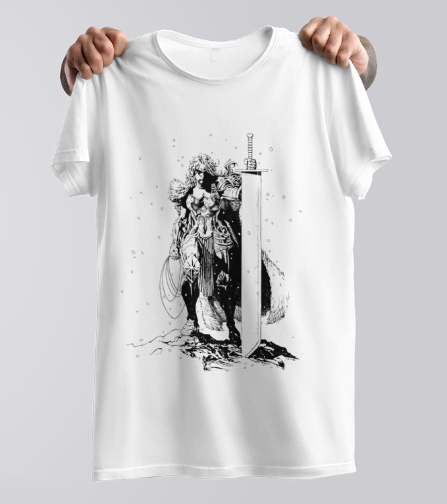 Absolute Wonder Woman Warrior Icon With Sword And Shield T-Shirt