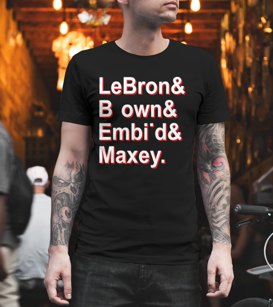 LeBron Brown Embiid Maxey Philadelphia 76ers NBA 2026 T-Shirt
